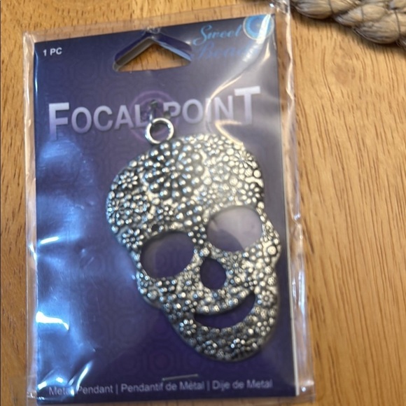 Other - Focal Point Silver Skull Pendant